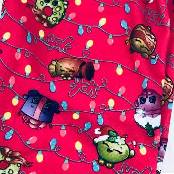 Shopkins Christmas Lights Leggings, Pink,Girls 8 - Picture 5 of 7